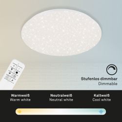 Briloner Leuchten Deckenleuchte LED Deckenlampe Extra-Warmweiß günstig online kaufen