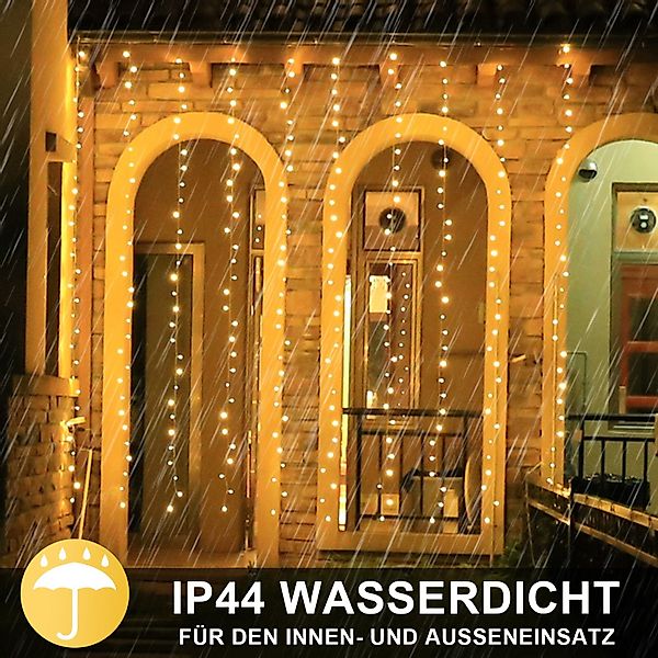 Qualra LED-Lichtervorhang 300LEDs Lichtervorhang 3x3M Timer günstig online kaufen