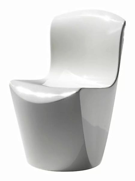 Stuhl Zoe plastikmaterial weiß lackiert - Slide - Weiß günstig online kaufen
