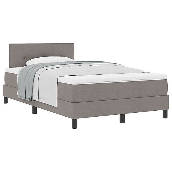 vidaXL Bett Boxspringbett mit Matratze Taupe 120x190 cm Stoff (1-tlg) günstig online kaufen