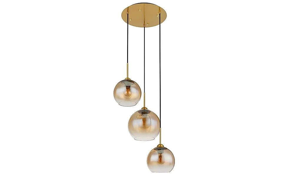 Globo Lighting Pendelleuchte   ¦ gold ¦ Maße (cm): B: 43 H: 150 T: 43.0 Lam günstig online kaufen