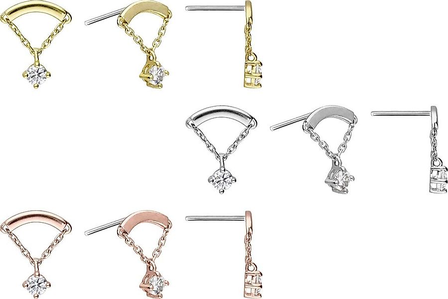 PIERCINGLINE Piercing-Set 14 Karat Gold Aufsatz günstig online kaufen