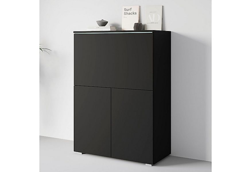 Home affaire PC-Schrank Vera, Sekretär, Home-Office-Schreibtisch mit LED-Be günstig online kaufen