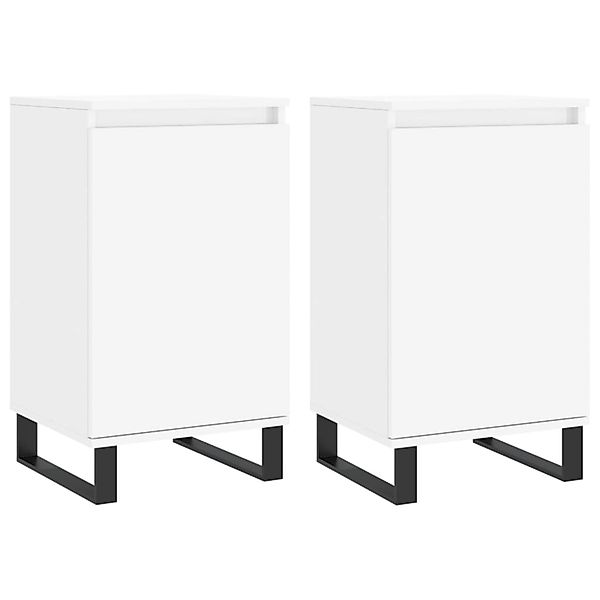 vidaXL Sideboards 2 Stk Weiß 40x35x70 cm Holzwerkstoff 831069 günstig online kaufen