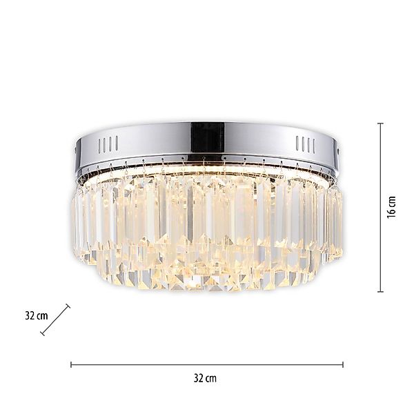 Paul Neuhaus LED Deckenleuchte »KRISTA«, 1 flammig, Leuchtmittel LED-Board günstig online kaufen