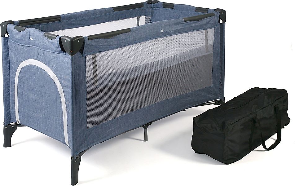 CHIC4BABY Baby-Reisebett Luxus, Jeans Blue, inkl. günstig online kaufen