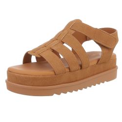 Ital-Design Moderne Plateausandalen mit geflochtenen Riemen günstig online kaufen