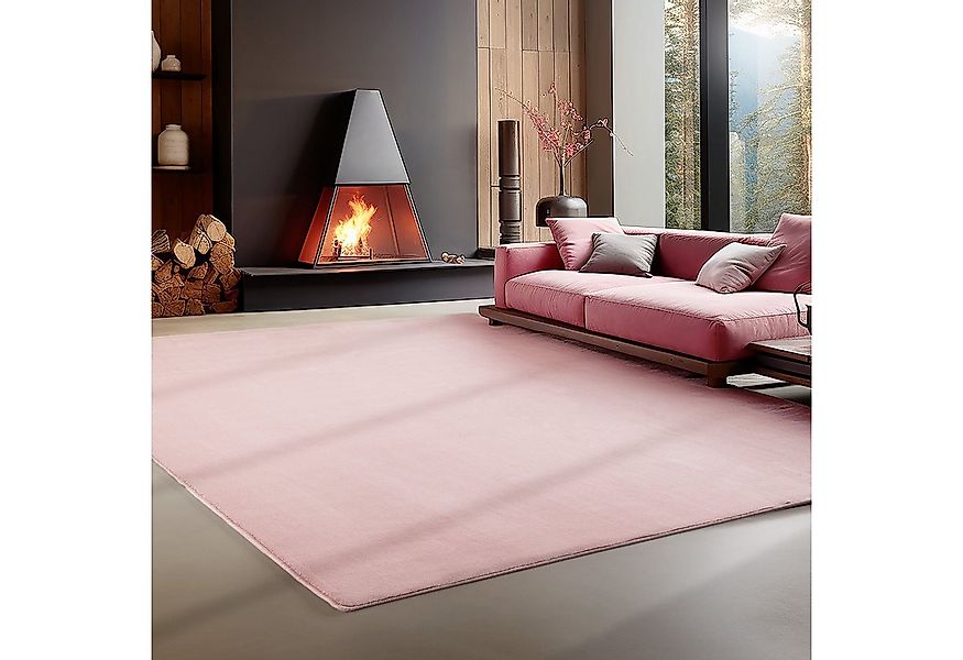 Carpettex Veloursteppich Unicolor - Einfarbig, Läufer, Höhe: 7 mm, Kurzflor günstig online kaufen