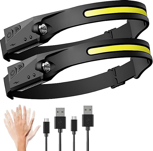 Athlix LED Stirnlampe Stirnlampen LED Sensor aufladbar Akku 5 Modi Taschenl günstig online kaufen