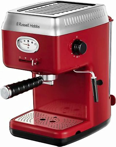 Russell Hobbs Kaffeemaschine Siebträger Retro Espressomaschine rot günstig online kaufen