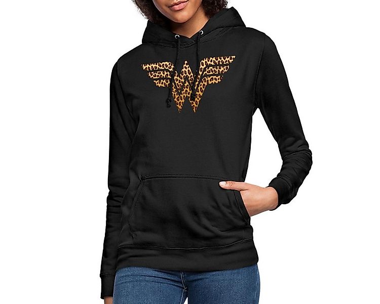 Spreadshirt Hoodie Wonder Woman Leoprint Logo Damen Hoodie (1-tlg) günstig online kaufen