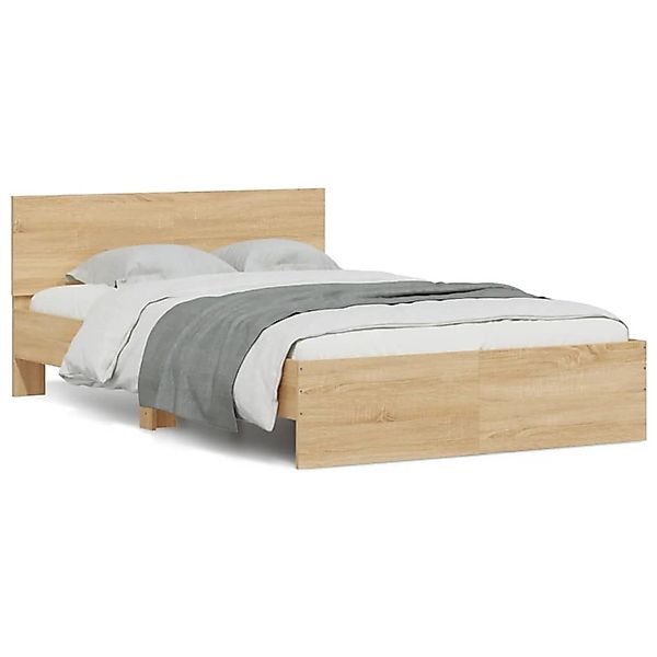 vidaXL Bettgestell mit Kopfteil Sonoma-Eiche 120x190 cm1938828 günstig online kaufen
