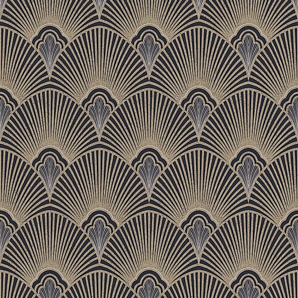 Sublime Vliestapete Art Deco 10 m x 52 cm Schwarz/Gold FSC® günstig online kaufen
