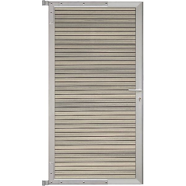 GartenLand Steckzauntor Shadowline ca. 90 x 175 cm WPC Amethystgrau Alumini günstig online kaufen