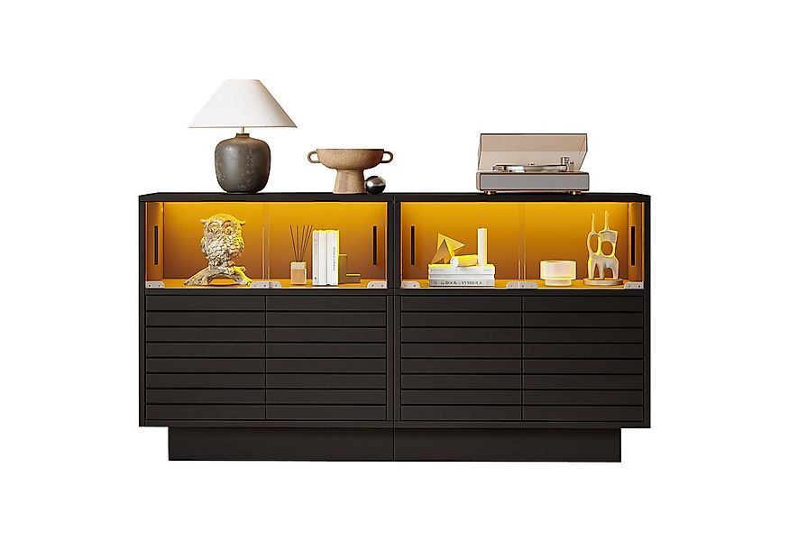 OKWISH Sideboard mit LED-Licht (Fernsehschrank, Wohnzimmermöbel, 1 St., mit günstig online kaufen