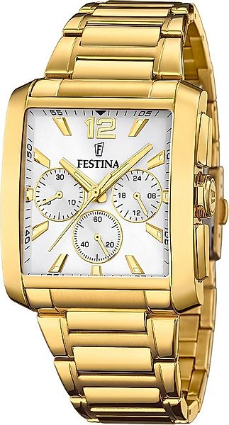 Festina Chronograph Festina Herrenuhr Edelstahl gold, (Chronograph), Herren günstig online kaufen