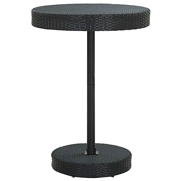 vidaXL Gartentisch Schwarz 75,5x106 cm Poly Rattan 45859 günstig online kaufen