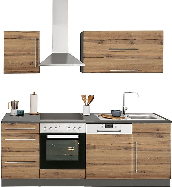 KOCHSTATION Küchenzeile KS-Samos, Breite 220 cm, günstig online kaufen