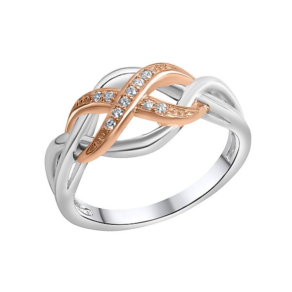 Zeeme Fingerring Silber 925 zweifarbig mit günstig online kaufen