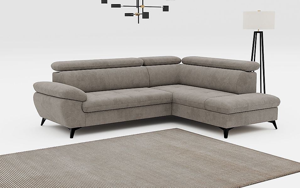 COTTA Ecksofa Hudson L-Form, mit Kopfteilverstellung, günstig online kaufen