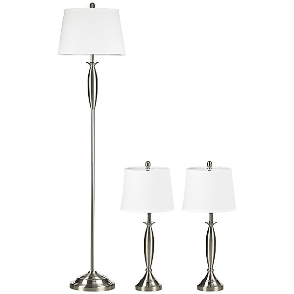HOMCOM Stehlampe 3-teiliges Stehlampen-Set inkl. 1 günstig online kaufen