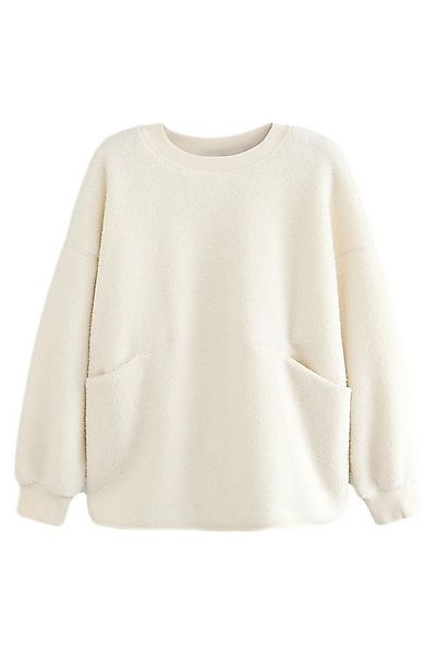 Next Fleecepullover Relaxed Fit Sweathirt mit Fleece und Cord (1-tlg) günstig online kaufen