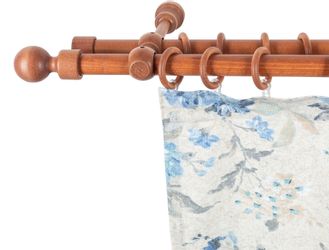SN DECO GROUP Gardinenstange "Giro" 2 läufig-läufig Fixmaß 28 mm, Holz, ver günstig online kaufen