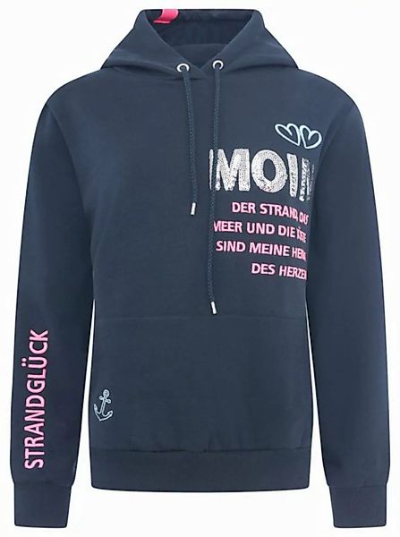 Zwillingsherz Hoodie Fronttaschen, innen mit Fleece, Kapuze, Stickerei günstig online kaufen