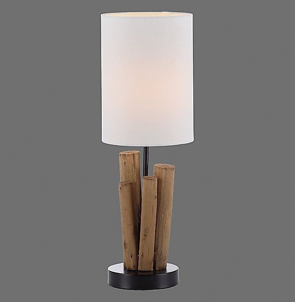 my home Tischleuchte Horgau, Leuchtmittel wechselbar, Holz - Optik, Vintage günstig online kaufen