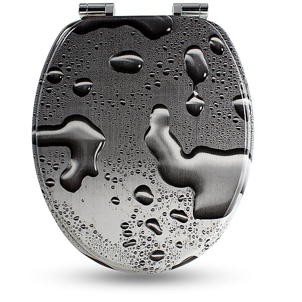 Sanfino WC-Sitz "Grey Splash“ Premium Toilettendeckel günstig online kaufen