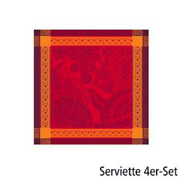 Servietten 'Isaphire Agate' 4er-Set rot 54x54 cm günstig online kaufen