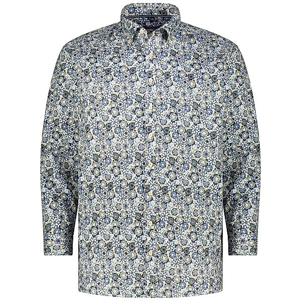 CASA MODA Freizeithemd mit Allover-Print Farbe blau Größe: 6XL günstig online kaufen