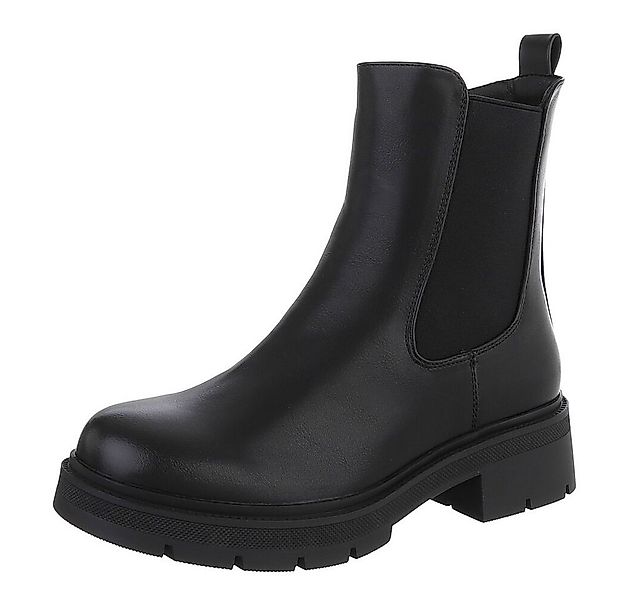 Ital-Design Stylische Chelsea-Boots mit elastischen Einsätzen für Damen Pla günstig online kaufen
