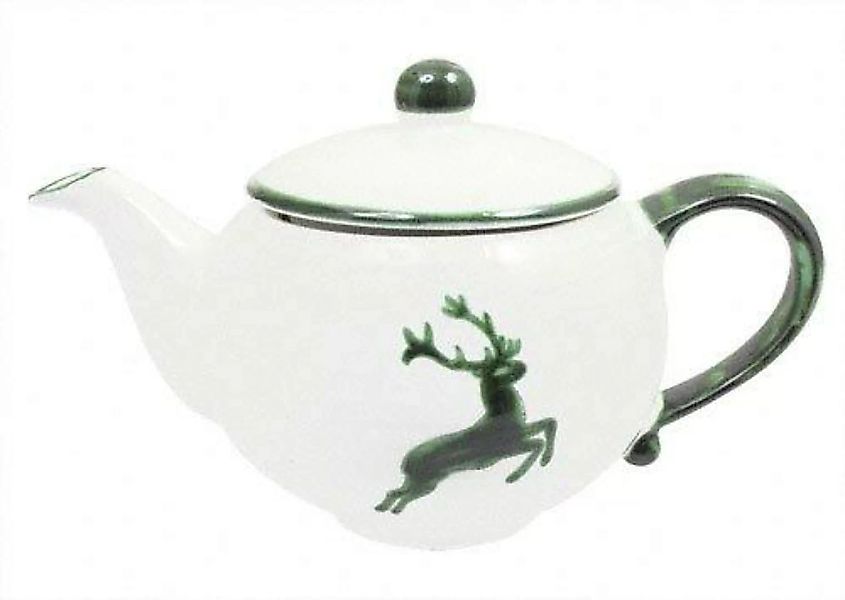Gmundner Keramik Grüner Hirsch Teekanne glatt 1,5 L / h: 16,5 cm günstig online kaufen