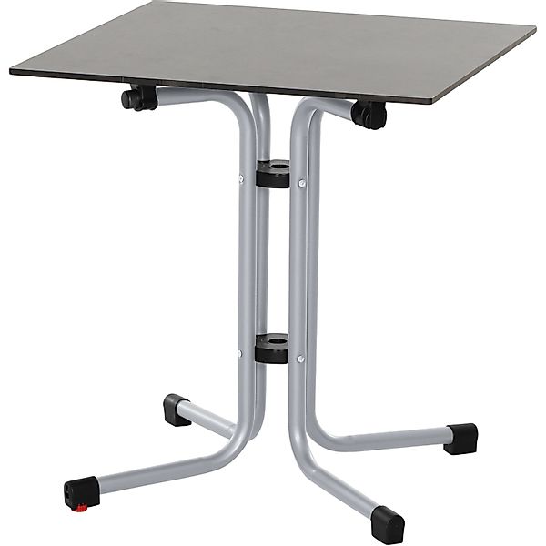 Siena Garden Klapptisch Sola Quadratisch Silber 65 cm x 65 cm günstig online kaufen