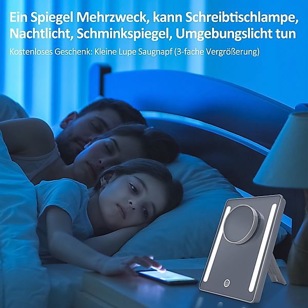 EMKE Kosmetikspiegel mit LED Licht 180° günstig online kaufen