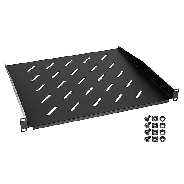 HMF 65499 Fachboden für Serverschrank  19 Zoll  1 HE  400mm Schwarz günstig online kaufen