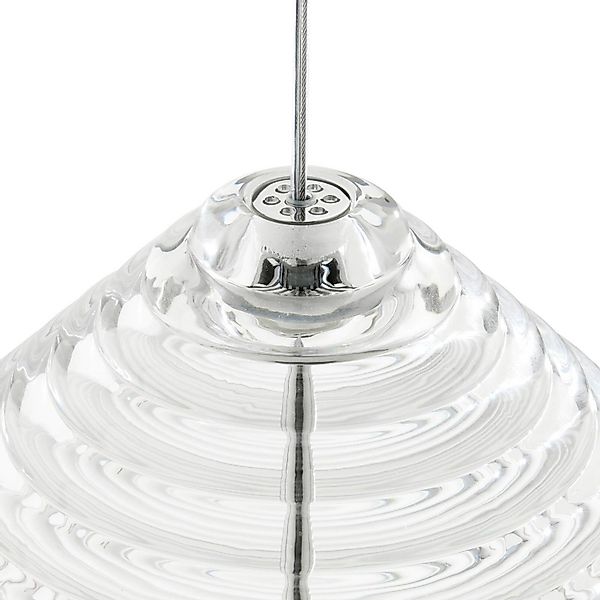 Tom Dixon LED-Hängelampe Press Cone, Ø 34 cm, transparent günstig online kaufen