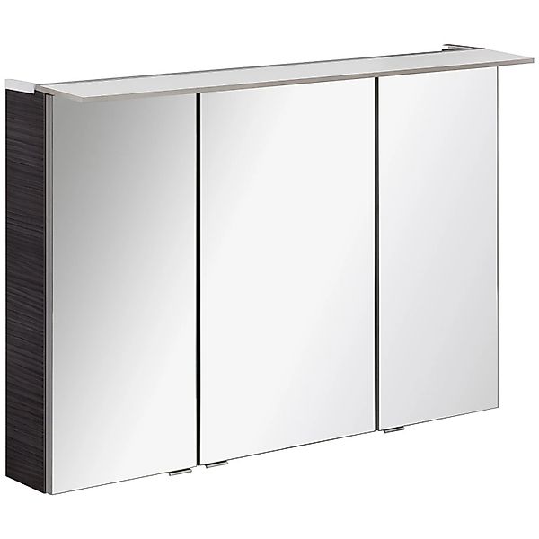 FACKELMANN Spiegelschrank "PE 100 - Dark-Oak", Badmöbel Breite 100 cm, 3 Tü günstig online kaufen