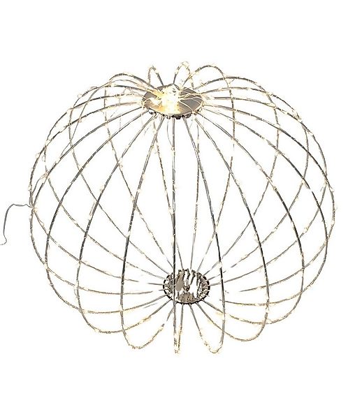 Dekoleidenschaft LED Kugelleuchte "Shine" Kugel aus Metall silber mit ca. 3 günstig online kaufen