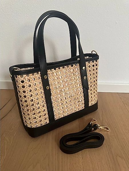 Goodman Design Handtasche Shopper-Tasche aus Wiener Geflecht und Echtleder, günstig online kaufen