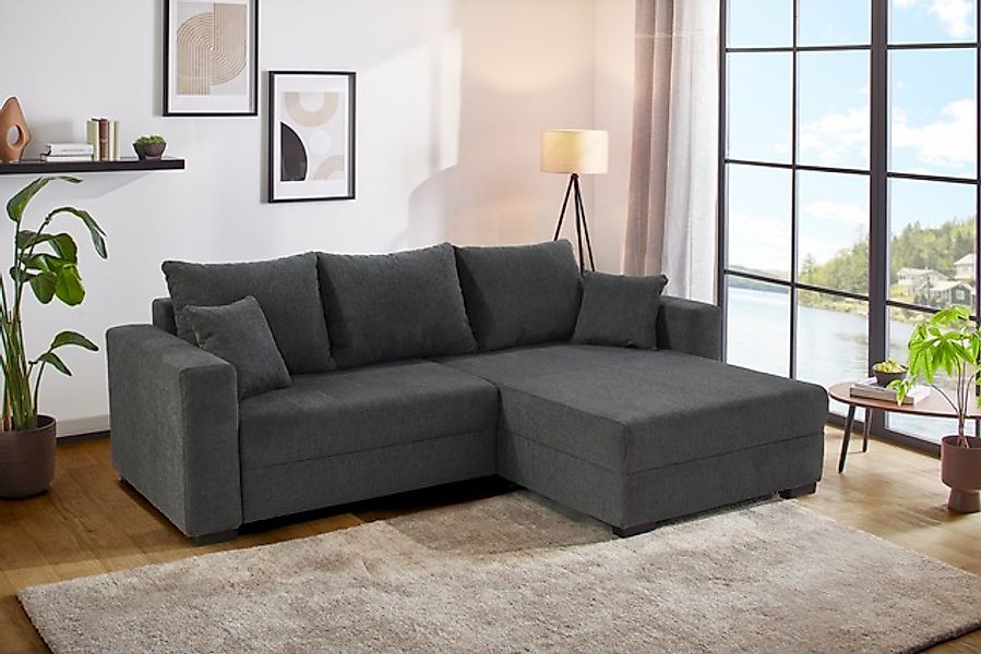 Jockenhöfer Gruppe Ecksofa »Saalbach, L-Form, Breite 261cm«, inkl. Bettfunk günstig online kaufen