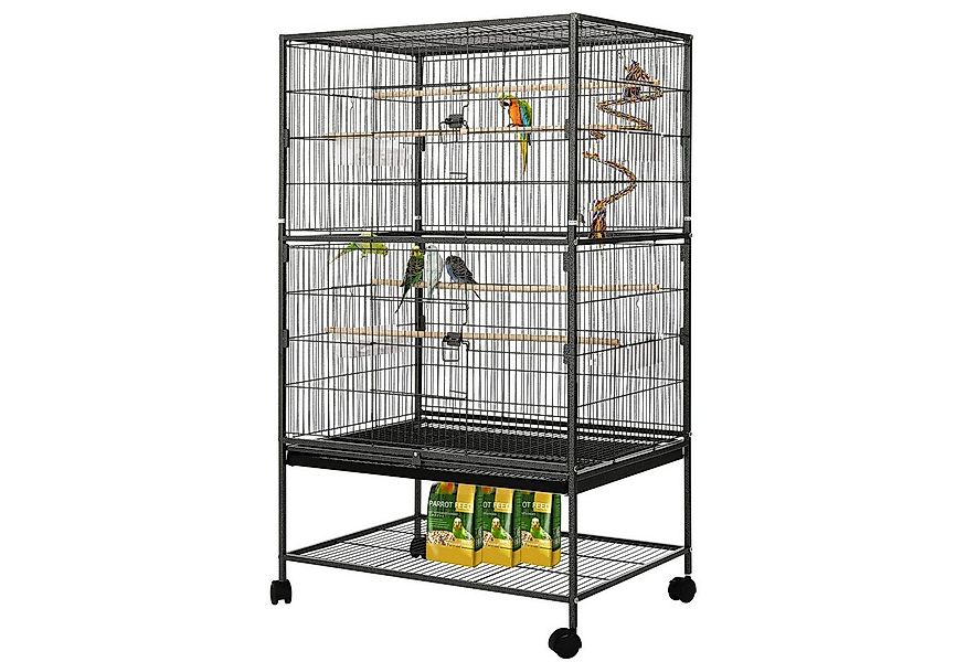 TLGREEN Vogelkäfig groß, Vogelvoliere 132cm, Metall Vogelkäfig, Vogelkäfige günstig online kaufen