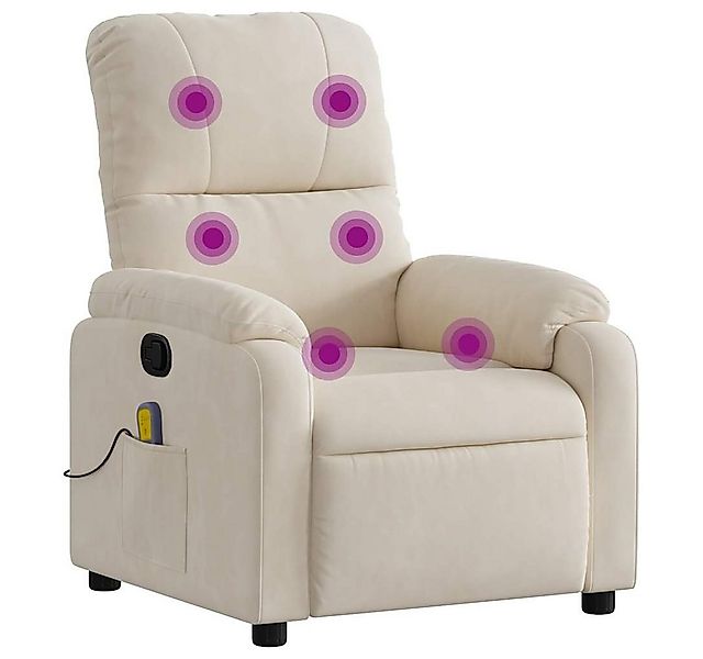 vidaXL Sessel Massagesessel Beige Mikrofasergewebe (1-St) günstig online kaufen
