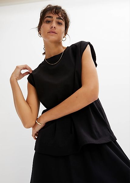 bonprix Oversize-Shirt lässiger Oversize-Schnitt, verstärkte Schulter, ärme günstig online kaufen