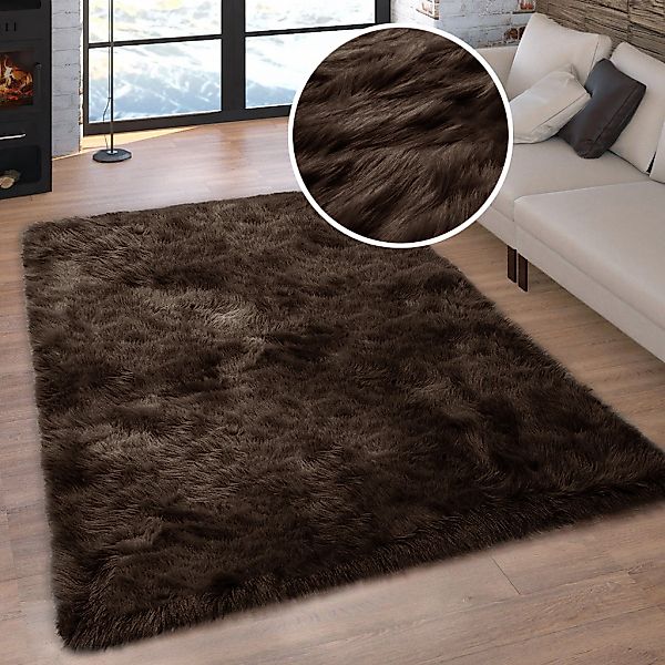 OTTO home Hochflor-Teppich "Valeria, Fellteppich, kuschelig, flauschig" rec günstig online kaufen