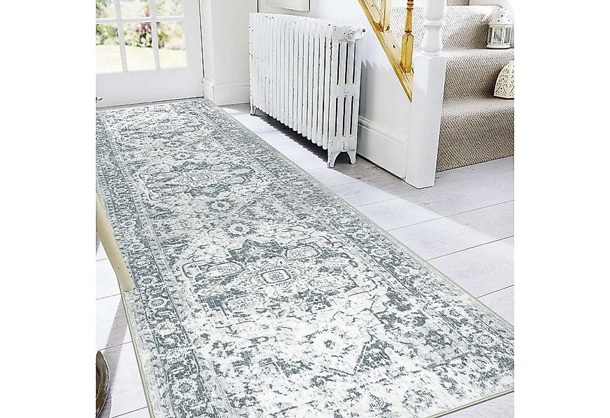 LuxusKollektion Küchenläufer Teppichläufer 80x300cm waschbar rutschfest Flu günstig online kaufen