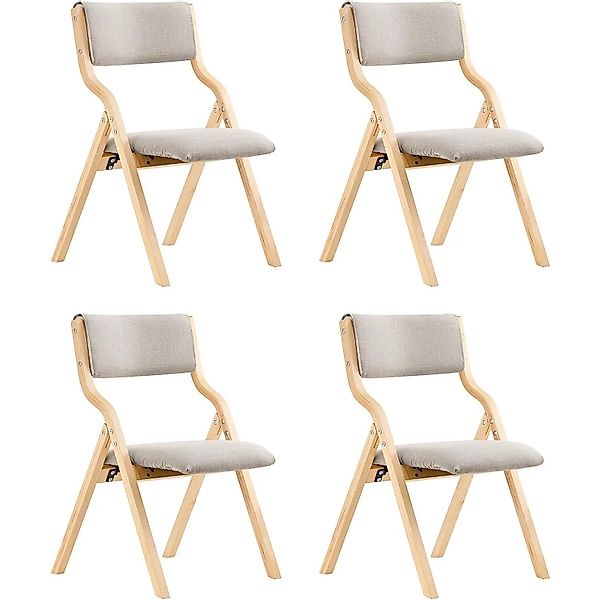 SoBuy 4er Set Esszimmerstuhl Klappstuhl Küchenstuhl Polsterstuhl mit Lehne günstig online kaufen