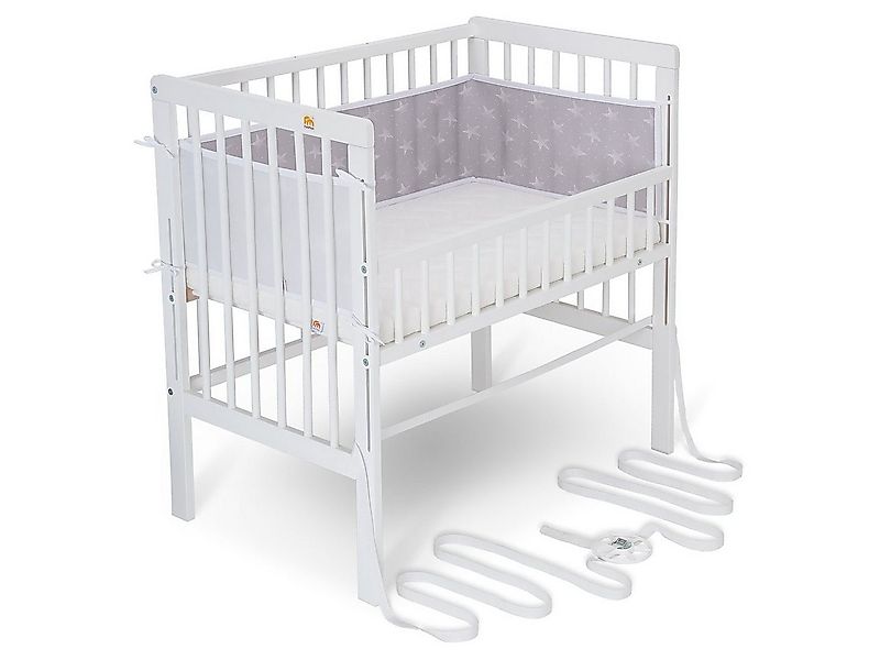 FabiMax Beistellbett Boxspring FIX, weiß lackiert, mit 12cm Rausroll-Schutz günstig online kaufen