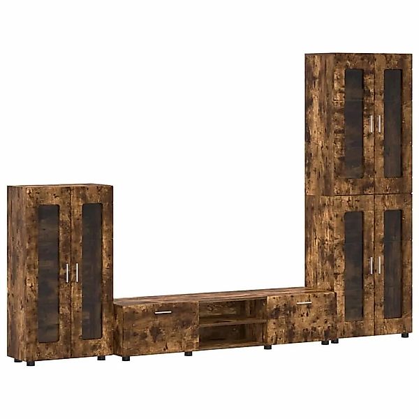 vidaXL TV-Schrankset mit Schubladen Geräucherte Eiche Holzwerkstoff 3397959 günstig online kaufen